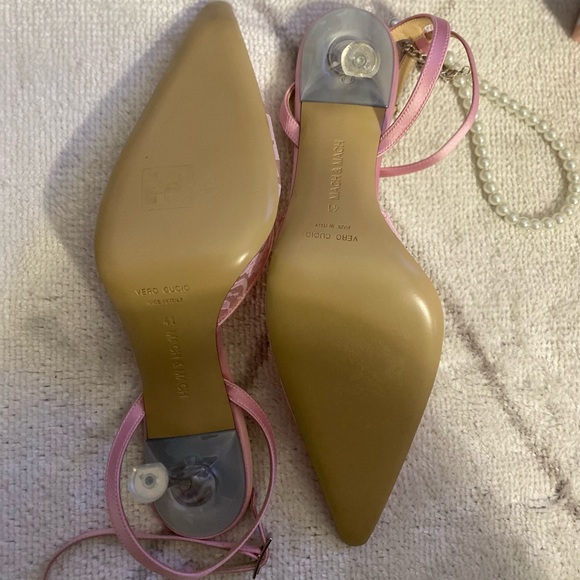 Mach & Mach Sheer Lace Mini Bow Heels - Picture 3 of 7